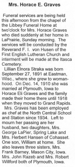 Lillian Graves Obit.