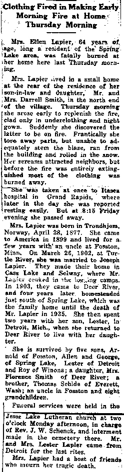 Ellen LaPier Obit.